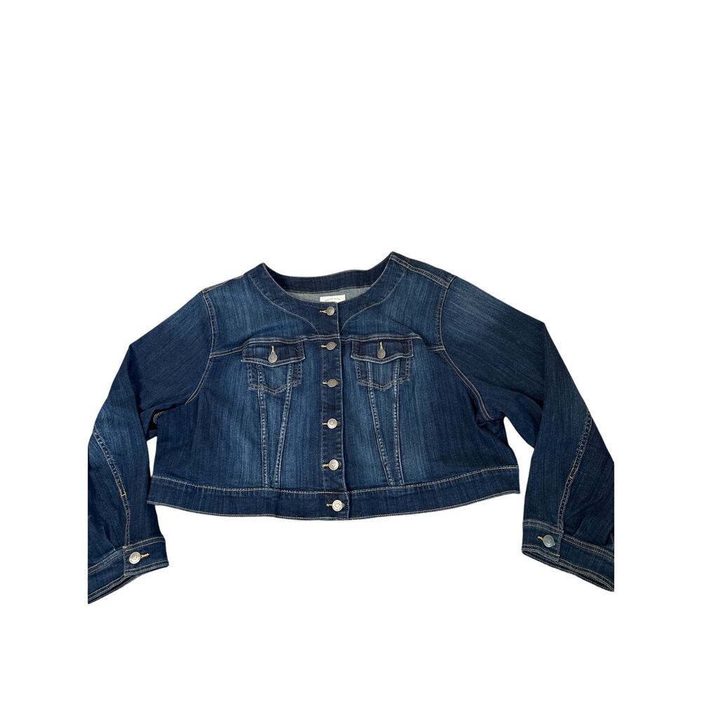 torrid Dark Blue Cropped Jean Jacket